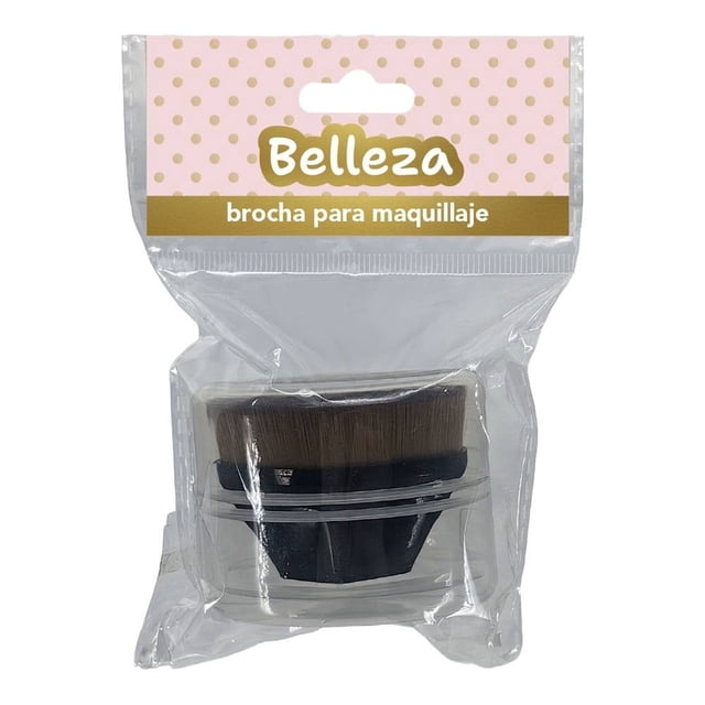 Brocha Plana Kabuki Prichos de Alta Densidad para Maquillaje con Estuche 1 Pieza