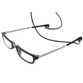 thumbnail image 2 of Lee Foldable Square Black on Black Cord, Neckglasses Pendant, Reading Glasses, Convenient, Classic Style, Discreet, Easy Care - 1.5 - Black, 2 of 6
