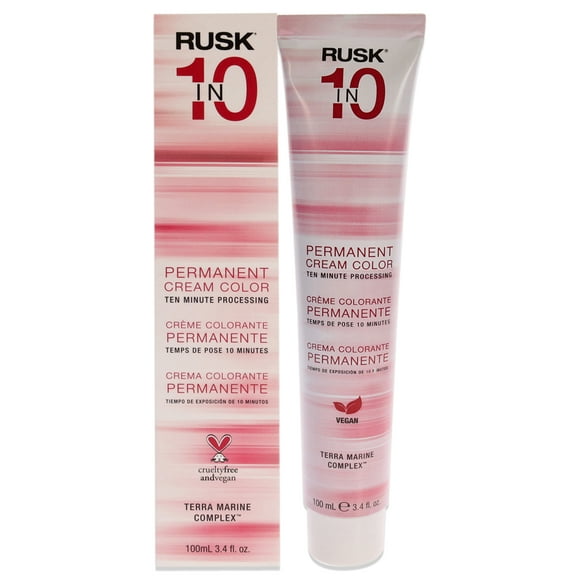 Tinte permanente en crema In10 - 8S Rubio claro arena de Rusk para unisex - Tinte para cabello de 3,4 oz