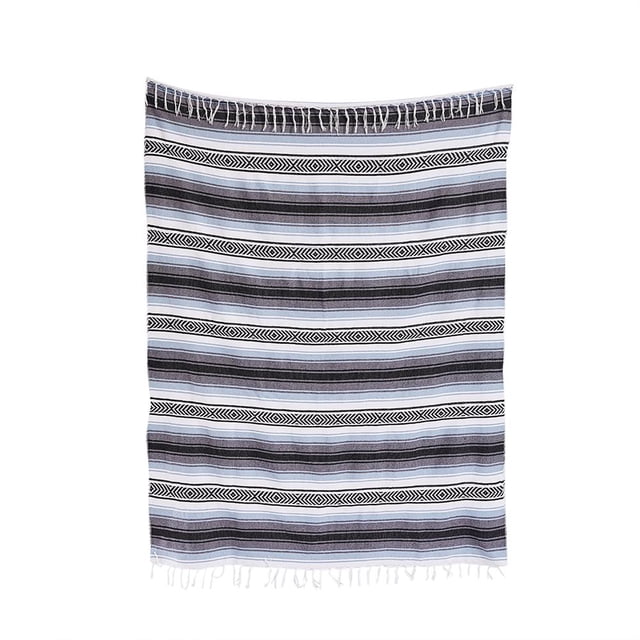 Manta Mexicana De Primera Calidad, Esterilla De Meditación Para Yoga, Manta De Estilo Auténtico Con Borlas, Alfombrilla Para Exteriores Para Picnic, Camping, Senderismo Sweethay OD015883-02
