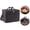 Black, variant on Insulated Cooler Pouch Large Capacity Waterproof Thermal Fabric Carrier for Picnic Camping Travel Lunch Delivery with Sturdy Textured Cotton Weave Fabric