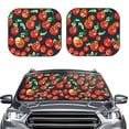 thumbnail image 2 of Naloa Tomatoes 2 Piece Foldable Car Sun Shades, Car Windshield Sunshade, Front Window Sunshade for Car, Truck, SUV - Large, 2 of 7
