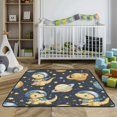 thumbnail image 3 of WOBOGO Yellow Dinosaur Space Pattern Baby Playmats Extra Large Waterproof Rollable Activity Pads for Toddlers 50×50inch, 3 of 7