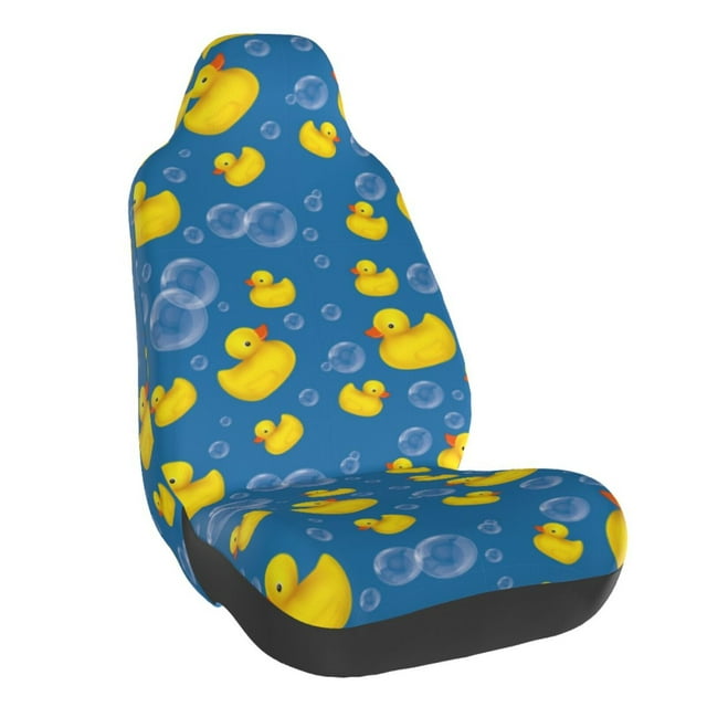 Lsque Rubber Duck Pattern Car Seat Covers for Front Seats , Waterproof Seat Covers for Cars, Sporty Front Seat Covers,Car Seat Cover Protector Front Seats