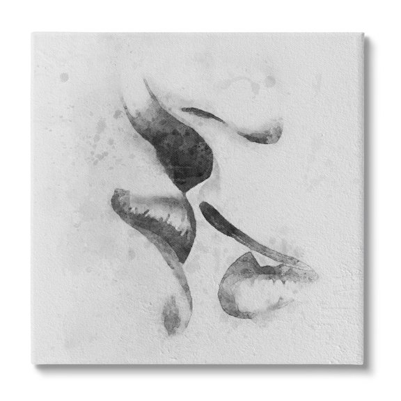 Stupell Industries Romantic Kiss Faces Lips Closeup Couple Drawing Canvas Wall Art, 17 x 17, Design by Ros Ruseva