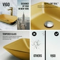 thumbnail image 5 of VIGO Matte Shell Sottile Citron Glass 18 in. L x 13 in. W x 4 in. H Rectangular Vessel Bathroom Sink, 5 of 10
