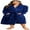 Navy, variant on HEARTNICE Womens Fleece Robes, Soft Warm Pineapple Fleece Plush Long Bathrobe,(Dark Purple,S-M)