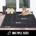 thumbnail image 2 of SHIQI-Front Door Mat Outdoor Indoor, Heavy Duty Non Slip Rubber Mat, Absorbent Outdoor Rug, Easy Clean Welcome Mat, Low Profile Entryway Rugs, 47"x32", Grey, 2 of 4