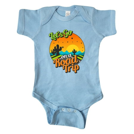 

Inktastic Lets Go on a Road Trip with Western Background Gift Baby Boy or Baby Girl Bodysuit
