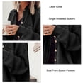 thumbnail image 2 of Camisa De Punto De Gofre Con Botones Camisa De Novio De Gran Tamaño Chaqueta Suelta Casual Mujer Chaqueta De Punto De Gofre Para Otoño Invierno Negro L, 2 of 3