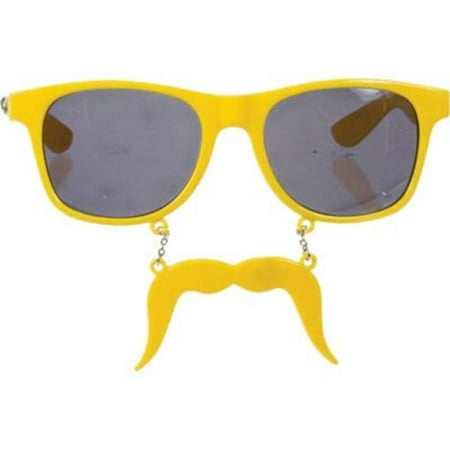 Halloween Costume Accessory Yellow Sunglasses with Mustache
