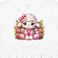 thumbnail image 4 of Inktastic Cute Lamb with Pink and Flowers Girls Toddler Dress, 4 of 5