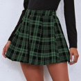 thumbnail image 3 of Jupe Sexy Douce pour Femmes Taille Haute Plissée à Carreaux Mini Courte en Ligne, 3 of 4