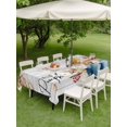 thumbnail image 3 of Outdoor Tablecloth with Umbrella Hole and Zipper, Retro Fall Wheat Rectangle Table Cloth 54x80 Inch Waterproof Tablecloth, Thanksgiving Pumpkin Leaves Wood Grain Picnic Table Cover for Patio Camping, 3 of 7