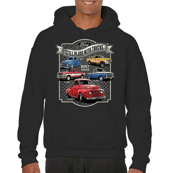 Ford Still Plays with Trucks Sweatshirt American Classic F100 F150 Pickup Built Tough Vintage Offroad 4x4 Hoodie