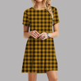 thumbnail image 2 of Ashirexll Summer Dresses for Women Midi Dresses Womens Casual Printed Short Sleeve Round Neck Ladies Dress, 2 of 6