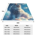 thumbnail image 3 of Sikiie Clear Sky Blue Cat Ultra-Soft Micro flannel Blanket Luxury All Seasons Warm Blanket for Bedding Sofa and Travel (4 sizes)-60"x50", 3 of 7