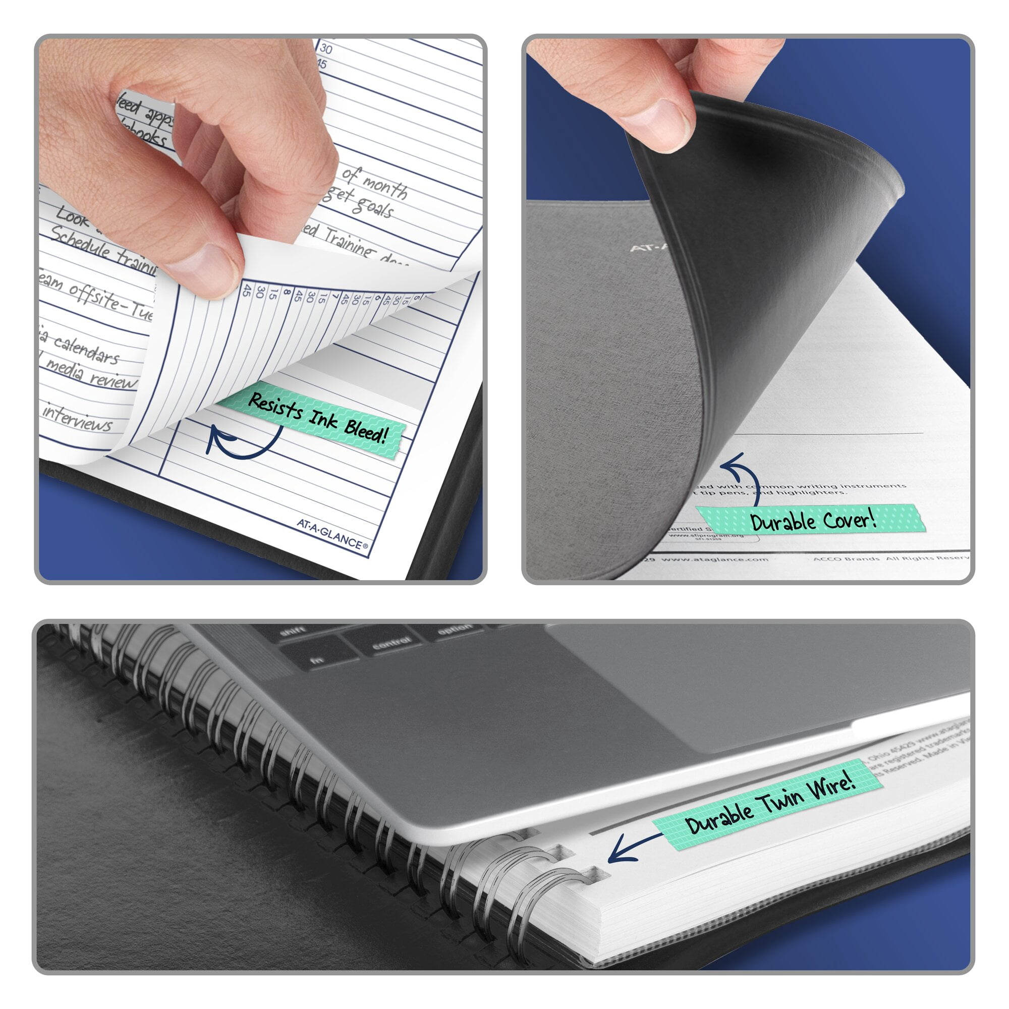 AT-A-GLANCE DayMinder 2027 Weekly Appointment Book Planner Black Large 8 x 11 -
