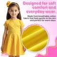thumbnail image 5 of MISS POPULAR Girls 3 Pack Short Sleeve Skater Dress Soft Cotton Cute Designs Spring Summer | Sizes 4-16, 5 of 6