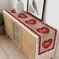 thumbnail image 4 of Valentine's Day Table Runner 60 Inches Long Farmhouse Dress Scarves, Red Love Heart Roses Romantic Vintage Dining Tablerunner for Coffee Table/Kitchen Island/Party Décor, 13" x 60", 4 of 8