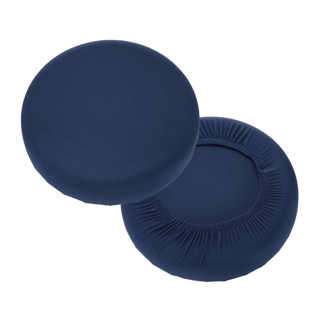 Uxcell 2 paquetes de Fundas de Taburete Redondas 11-14" Lavables a Prueba de Polvo con Elástico Fluorescente Azul Marino