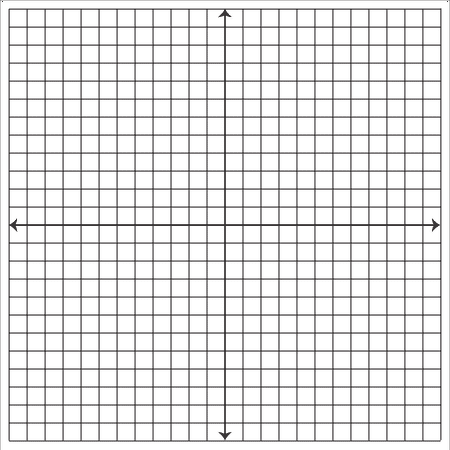 Coordinate Plane - Repositionable, Low-Tac Peel & Stick Graph, 24" x 24", 1" Squares, 4 Quadrant Grid, Bold XY Axis