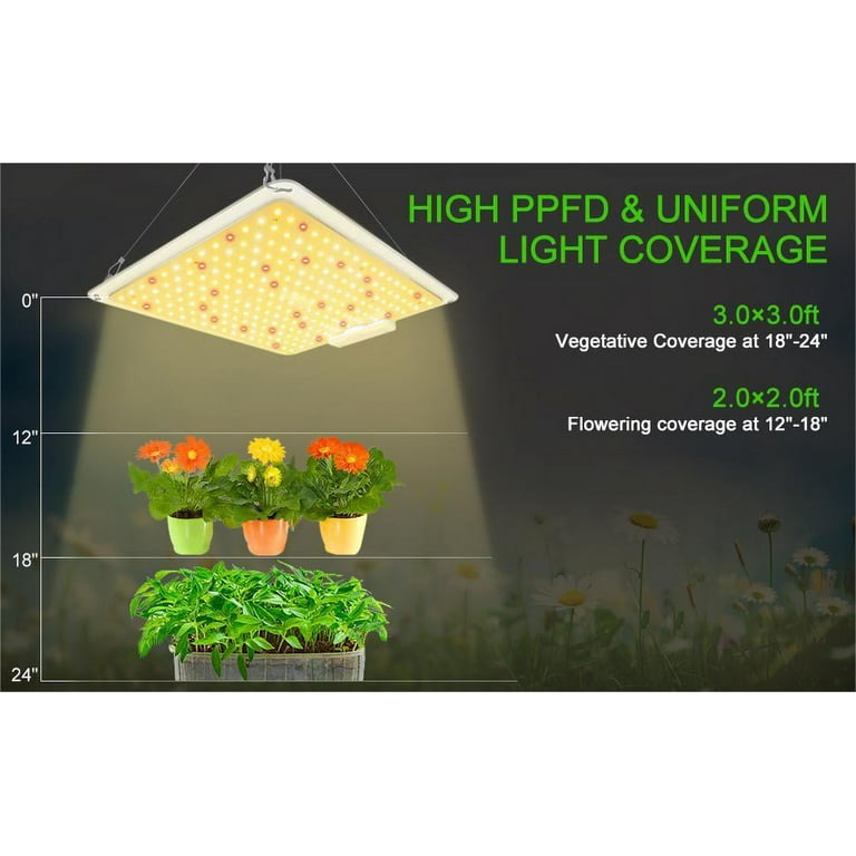 NAILGIRLS LED Plant Grow Light Full Spectrum, 1000W Dual Switch