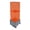 Orange, variant on Four-Sided Pegboard Tower Floor Display on Metal Wheeled Base. Spinner Rack Stand. Panel Size: 14"W x 40"H