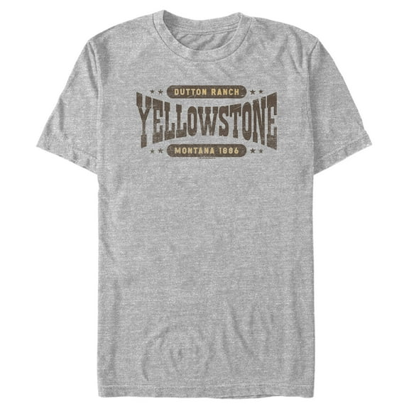Men's Yellowstone Dutton Ranch Montana Est. 1886 Logo Graphic T-Shirt