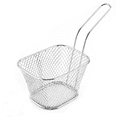 thumbnail image 1 of Fryer Basket for Chip Metal Square Fries Basket for Fried Food, Chip Frying Serving Basket for Chips, Shrimps, Onion Rings, Kitchen Restaurant Cooking Tools, 1 of 6