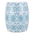 thumbnail image 3 of SAFAVIEH Sebryna 18" Modern Moroccan Ceramic Garden Stool, Blue/White, 3 of 4