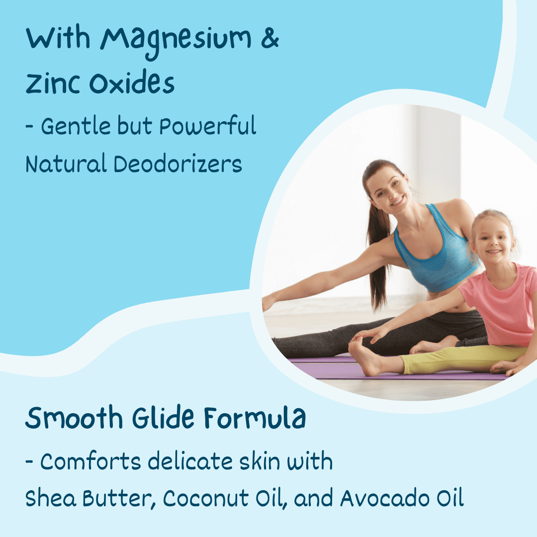 MONA Unscented Natural Deodorant for Kids & Teens, Hypoallergenic, Vegan, Safe for Sensitive Skin, 1.76 oz