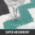 thumbnail image 4 of DEXI Luxury Bathroom Rug Non Slip Bath Mat for Shower Room Soft Absorbent Machine Washable Bathroom Mat Striped Bath Carpet Bath Rug,Green and Gray 16 X24, 4 of 8