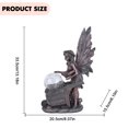 thumbnail image 4 of Estatua Solar Angel Garden Estatua Grieta Bola Lámpara Resina Hada Estatuilla Artesanía (A) Wdftyju Libre de BPA, 4 of 4