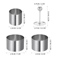 thumbnail image 5 of MIANGASTORE Round Stainless Steel Cake Rings: 3 Sets Mousse Cake Ring Mold with Press Pastry Mold with Pusher for Party Cold Dish Setting Plate Setting Devices, 5 of 5