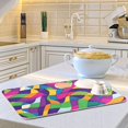 thumbnail image 6 of Yayeee Dish Drying Mat for Kitchen Counter 16"x18" Microfiber Absorbent Pad, Colorful Plaid, 6 of 7