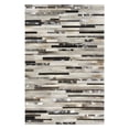 thumbnail image 1 of Surya Trail TRL-1120 24x36" Rectangle Leather Area Rug in Light Gray/Black, 1 of 2