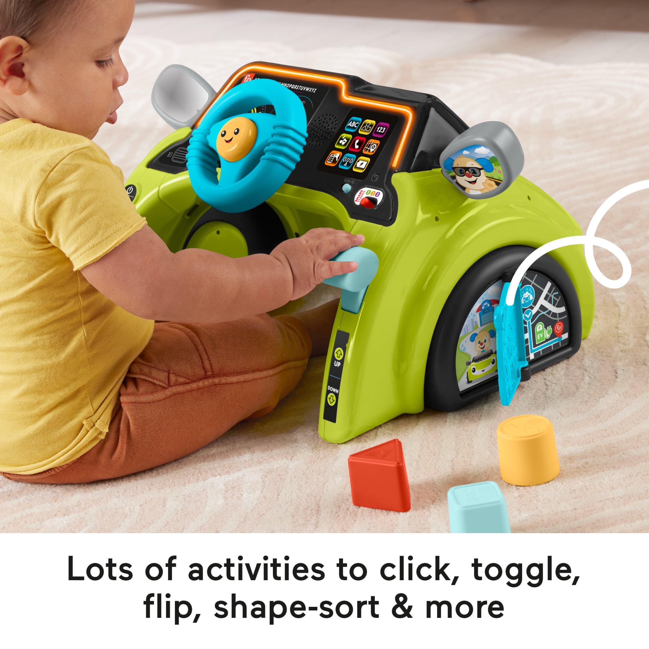 Fisher-Price Laugh & Learn Sit & Steer Driver Learning Toy for Infants & Toddlers