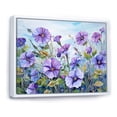 thumbnail image 2 of Designart "Morning Glory Elegance In Purple" Flowers Floater Framed Wall Art Living Room, 2 of 5