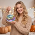 thumbnail image 3 of Halloween Tree Ornaments, 3 Inch Iridescent Jack-O-Lantern Hanging Balls Halloween Ornaments for Tree, Suitable for Halloween Home Indoor Display, Themed Party Setup and Small, 3 of 6