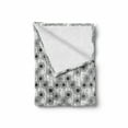 thumbnail image 2 of Abstract Soft Flannel Fleece Throw Blanket, Simplistic Drawn Wagon Wheel on Twiggy Lines with Leaves, Cozy Plush for Indoor and Outdoor Use, 50" x 70", Dark Taupe Grey, by Ambesonne, 2 of 6