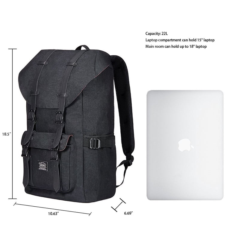KAUKKO Women's Fashion Backpack – Laptop Bookbag For Work, Travel & College, 11.7L Capacity, Nylon