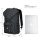 thumbnail image 2 of KAUKKO Mochila Escolar de Viaje para Universidad flexible con portátil para 15",22L(Lino/Negro) KAUKKO  EP5-2-BLACK(2PC), 2 of 5