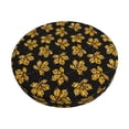 thumbnail image 3 of Picia Maple Leaves With Leopard pattern Round Stool Covers Comfy Seat Covers Stretch Removable WashableChair Slipcover Round Bar Chair Cushion Cover-12 inch, 3 of 7