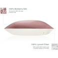 thumbnail image 3 of DISANGNI 100% Mulberry Silk Silk Pillowcase, Used for Hair and Skin, Envelope Type, Silk on one Side and Tencel on The Other Side, 1pc (Pink, 1 pc King Size 20"x36"), 3 of 7