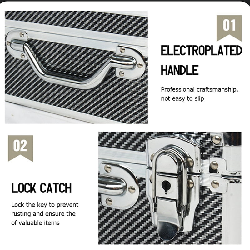 Carbon Fiber Tool Box Aluminum Tool Case Suitcase Equipment Hard Carry Bag Instrument Hard Case Portable Toolbox B