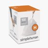 simplehuman Code H Custom Fit Drawstring Trash Bags, 30-35 Liter / 8-9 Gallon, White, 100 Count