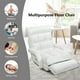 Gymax Canapé Pliant Blanc Chaise Longue Canapé-Lit avec Accoudoirs et Oreiller – image 4 sur 10