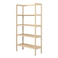 thumbnail image 3 of Pemberly Row Modern Solid Wood 4-Shelves Folding Bookcase/Pantry in Unfinished, 3 of 9