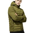 thumbnail image 3 of Men's Lightweight Puffer Jackets, Water-Resistant Casual Winter Hooded Coat, Travel, 3 of 6